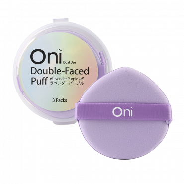 Oni Double-Faced Foundation Puff 3pcs #Lavender Purple