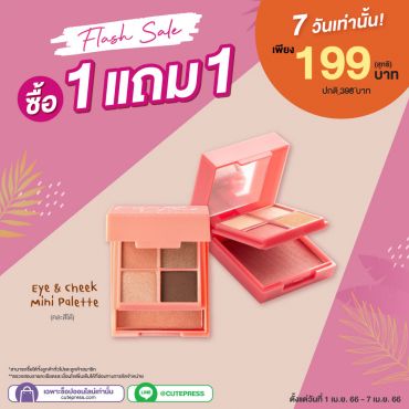 ซื้อ1 แถม1 อาย แอนด์ ชีค มินิ พาเลทท์ ราคาพิเศษ 199 บาท (สุทธิ) ปกติราคา 398 บาท