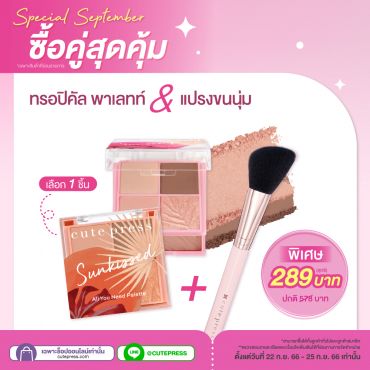 ซื้อ1 แถม1 ทรอปิคัล บรีซ ออล ยู นีด พาเลทท์ + โรสโกลด์ อิดิชั่น แองเกิ้ลบรัช ราคาพิเศษ 289 บาท (สุทธิ) ปกติ 578 บาท